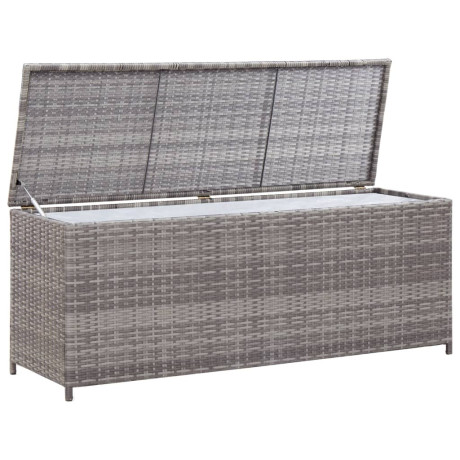 vidaXL Tuinbox 150x50x60 cm poly rattan grijs afbeelding2 - 1