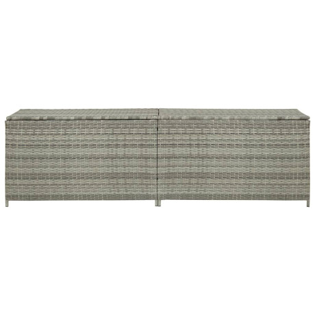vidaXL Tuinbox 200x50x60 cm poly rattan grijs afbeelding2 - 1