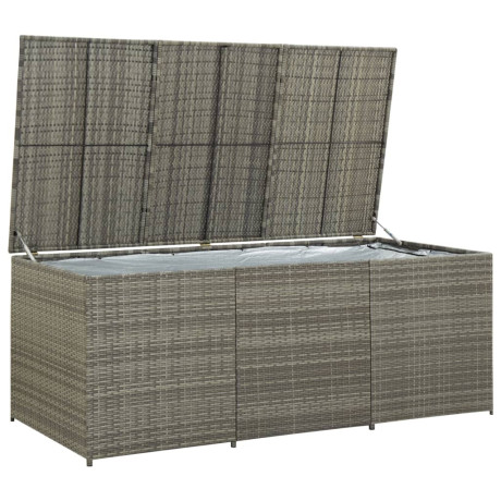 vidaXL Tuinbox 180x90x70 cm poly rattan grijs afbeelding2 - 1