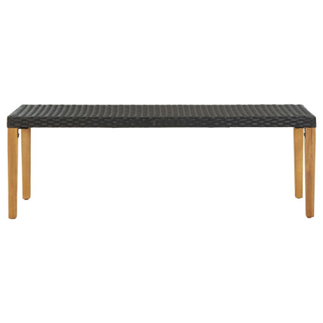 vidaXL Tuinbank 80 cm poly rattan zwart afbeelding2 - 1