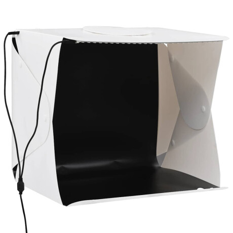 vidaXL Foto-opnamebox met LED inklapbaar 40x34x37 cm kunststof wit afbeelding2 - 1