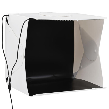 vidaXL Foto-opnamebox met LED inklapbaar 40x34x37 cm kunststof wit afbeelding2 - 1