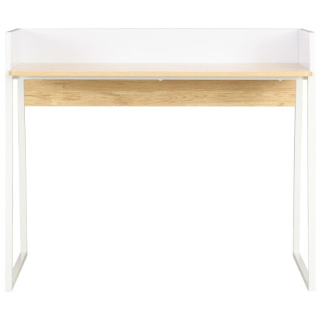 vidaXL Bureau 90x60x88 cm wit en eikenkleurig afbeelding2 - 1