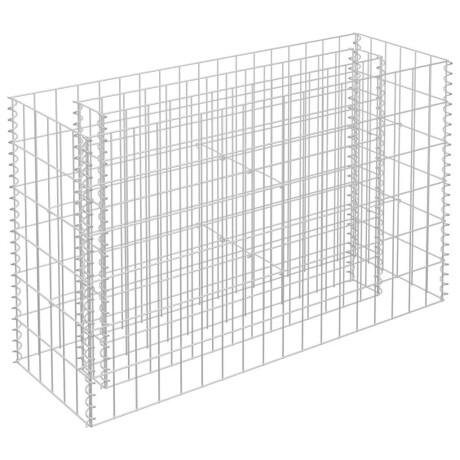 vidaXL Gabion plantenbak verhoogd 90x30x60 cm gegalvaniseerd staal afbeelding2 - 1