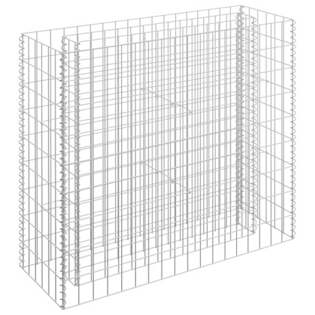 vidaXL Gabion plantenbak verhoogd 90x30x90 cm gegalvaniseerd staal afbeelding2 - 1