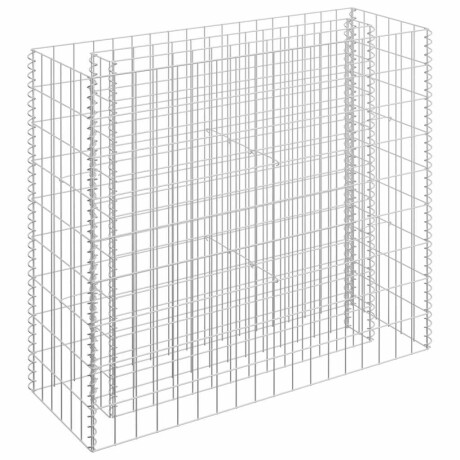 vidaXL Gabion plantenbak verhoogd 90x30x90 cm gegalvaniseerd staal afbeelding2 - 1
