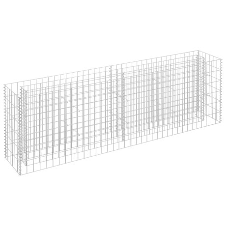 vidaXL Gabion plantenbak verhoogd 180x30x60 cm gegalvaniseerd staal afbeelding2 - 1