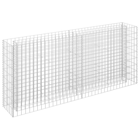 vidaXL Gabion plantenbak verhoogd 180x30x90 cm gegalvaniseerd staal afbeelding2 - 1