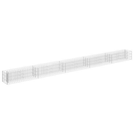 vidaXL Gabion plantenbak verhoogd 450x30x30 cm gegalvaniseerd staal afbeelding2 - 1