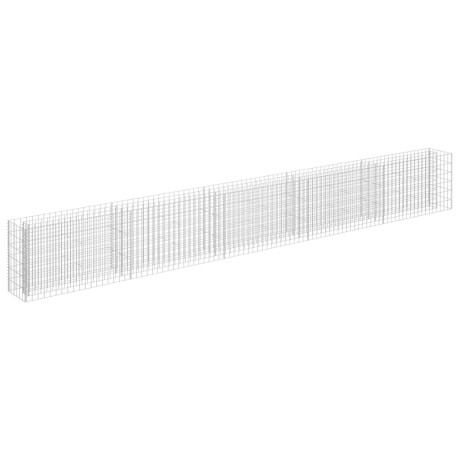 vidaXL Gabion plantenbak verhoogd 450x30x60 cm gegalvaniseerd staal afbeelding2 - 1