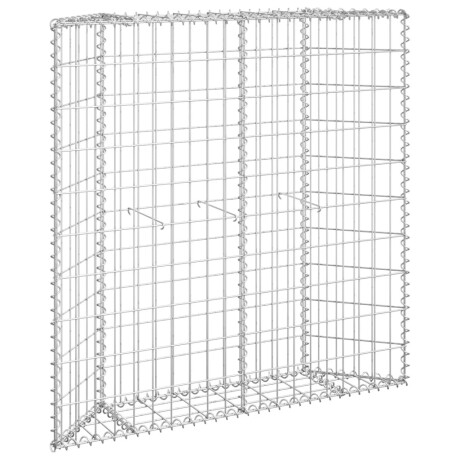 vidaXL Gabion plantenbak trapezium 100x20x100 cm gegalvaniseerd staal afbeelding2 - 1