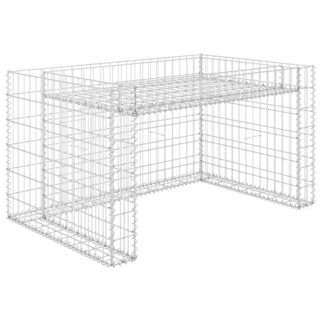 vidaXL Grasmaaieroverkapping met plantenbak 110x80x60cm staaldraad afbeelding2 - 1