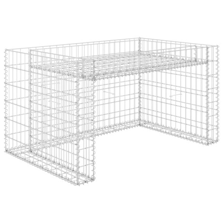 vidaXL Grasmaaieroverkapping met plantenbak 110x80x60cm staaldraad afbeelding2 - 1