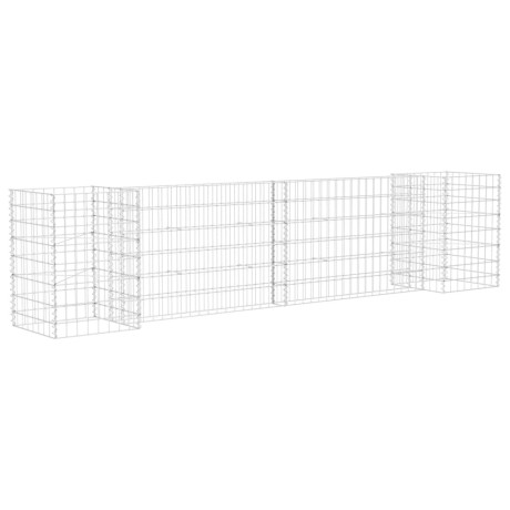 vidaXL Gabion plantenbak H-vormig 260x40x60 cm staaldraad afbeelding2 - 1