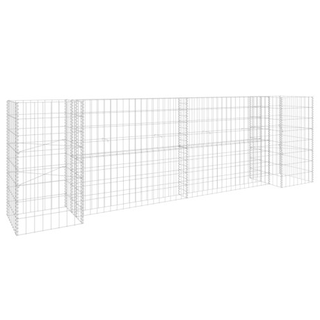 vidaXL Gabion plantenbak H-vormig 260x40x80 cm staaldraad afbeelding2 - 1