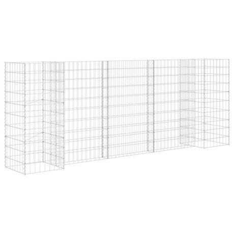 vidaXL Gabion plantenbak H-vormig 260x40x100 cm staaldraad afbeelding2 - 1