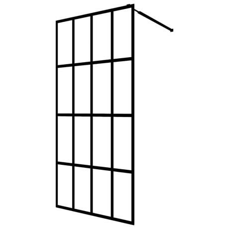 vidaXL Inloopdouchewand 90x195 cm transparant gehard glas afbeelding2 - 1
