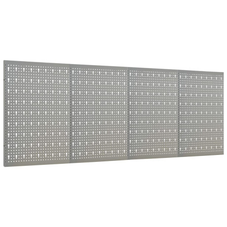 vidaXL Gaatjespanelen wandgemonteerd 4 st 40x58 cm staal afbeelding2 - 1