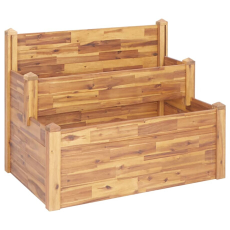 vidaXL Plantenbak 2-laags 110x75x84 cm massief acaciahout afbeelding2 - 1