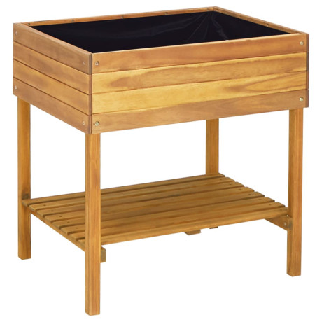 vidaXL Plantenbak verhoogd 78,5x58,5x78,5 cm massief acaciahout afbeelding2 - 1