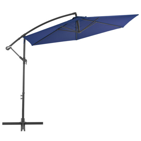 vidaXL Zweefparasol met aluminium paal 300 cm blauw afbeelding2 - 1