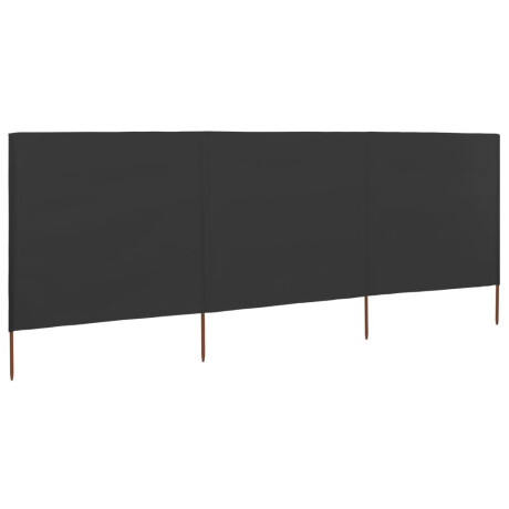 vidaXL Windscherm 3-panelen 400x80 cm stof antraciet afbeelding2 - 1