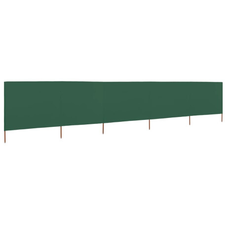 vidaXL Windscherm 5-panelen 600x120 cm stof groen afbeelding2 - 1