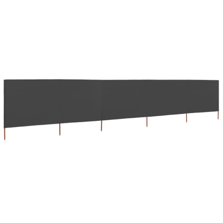 vidaXL Windscherm 5-panelen 600x120 cm stof antraciet afbeelding2 - 1