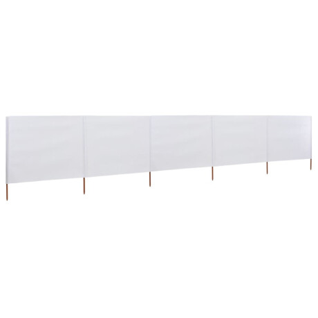 vidaXL Windscherm 5-panelen 600x160 cm stof zandwit afbeelding2 - 1