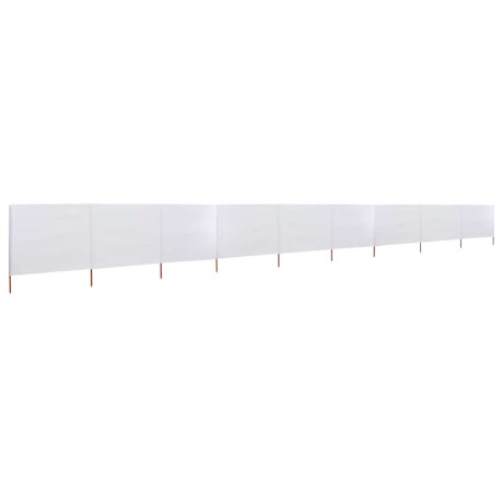 vidaXL Windscherm 9-panelen 1200x120 cm stof zandwit afbeelding2 - 1