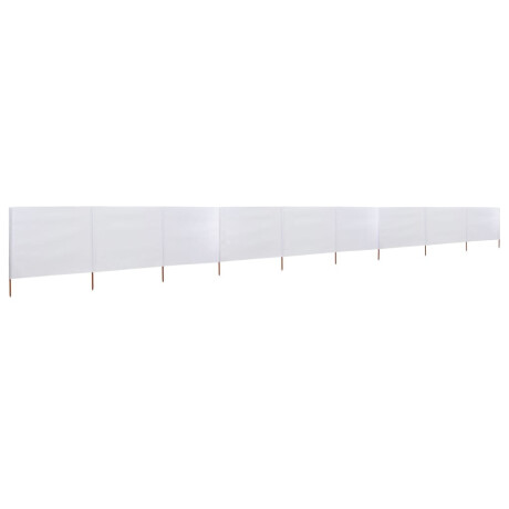 vidaXL Windscherm 9-panelen 1200x160 cm stof zandwit afbeelding2 - 1