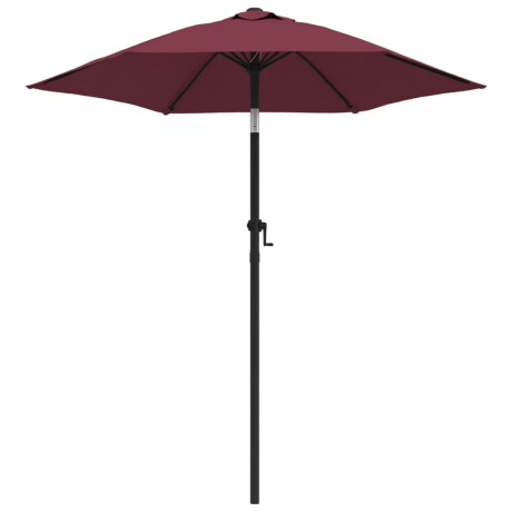 vidaXL Parasol 200x224 cm aluminium bordeauxrood afbeelding2 - 1
