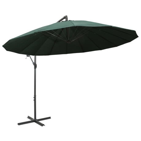 vidaXL Zweefparasol met aluminium paal 3 m groen afbeelding2 - 1