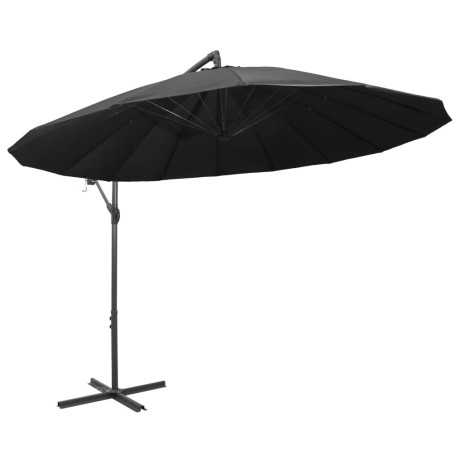 vidaXL Zweefparasol met aluminium paal 3 m antraciet afbeelding2 - 1