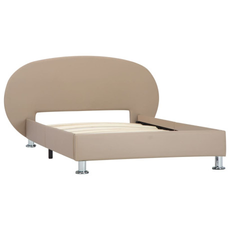 vidaXL Bedframe kunstleer cappuccino 100x200 cm afbeelding2 - 1