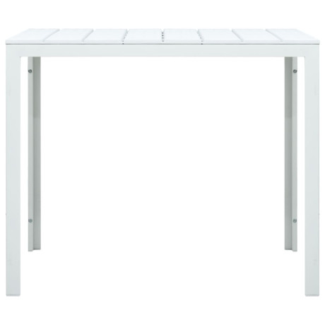 vidaXL Salontafel hout-look 78x78x74 cm HDPE wit afbeelding2 - 1