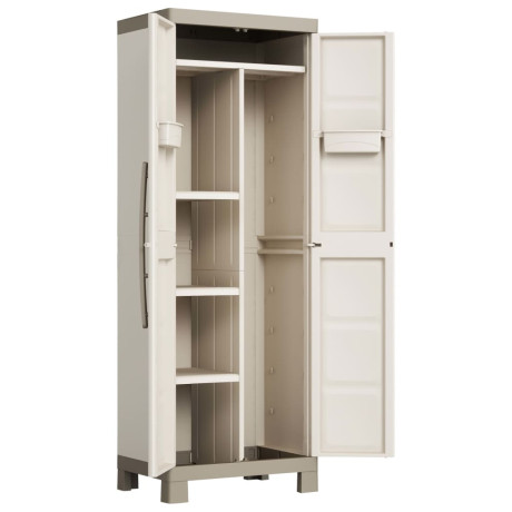 Keter Opbergkast Excellence 182 cm beige en taupe afbeelding2 - 1