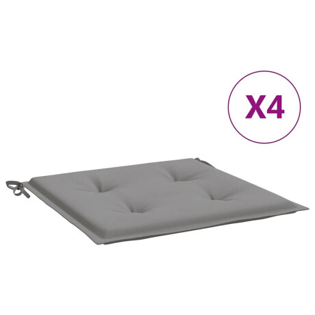 vidaXL Tuinstoelkussens 4 st 40x40x4 cm oxford stof grijs afbeelding2 - 1