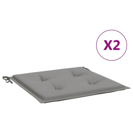 vidaXL Tuinstoelkussens 2 st 50x50x4 cm stof grijs afbeelding2 - 1