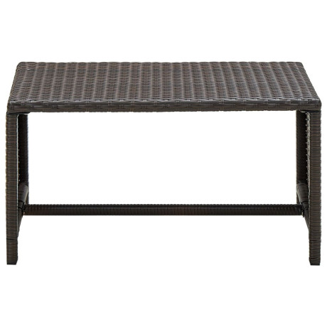 vidaXL Salontafel 70x40x38 cm poly rattan bruin afbeelding2 - 1