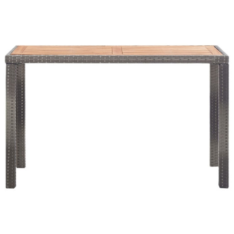 vidaXL Tuintafel 123x60x74 cm massief acaciahout antraciet en bruin afbeelding2 - 1