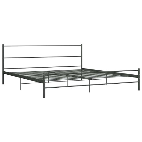 vidaXL Bedframe metaal grijs 180x200 cm afbeelding2 - 1