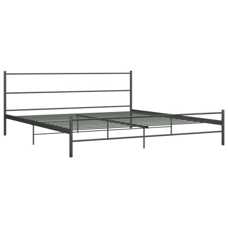 vidaXL Bedframe metaal grijs 200x200 cm afbeelding2 - 1