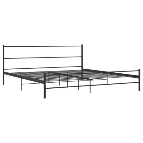 vidaXL Bedframe metaal zwart 180x200 cm afbeelding2 - 1