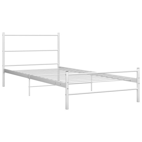 vidaXL Bedframe metaal wit 90x200 cm afbeelding2 - 1