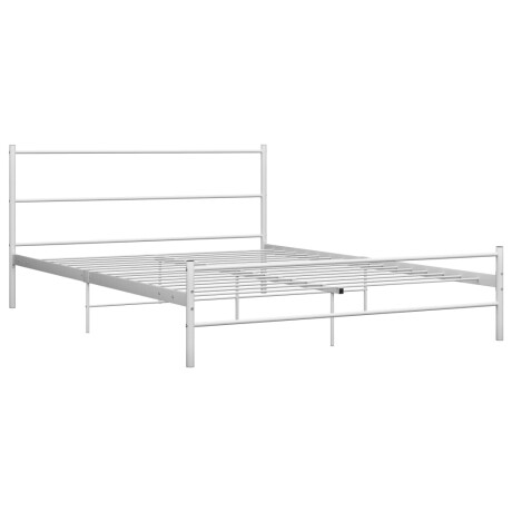 vidaXL Bedframe metaal wit 140x200 cm afbeelding2 - 1