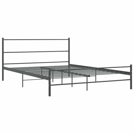 vidaXL Bedframe zonder matras metaal grijs 140x200 cm afbeelding2 - 1