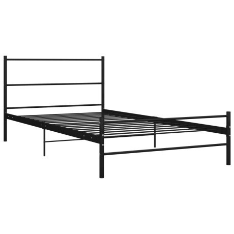 vidaXL Bedframe metaal zwart 90x200 cm afbeelding2 - 1