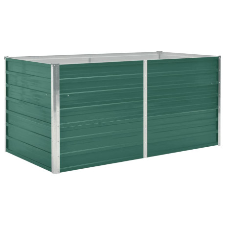 vidaXL Plantenbak verhoogd 160x80x77 cm gegalvaniseerd staal groen afbeelding2 - 1