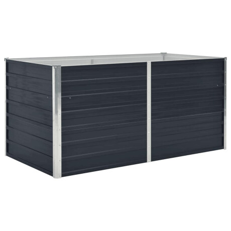 vidaXL Plantenbak verhoogd 160x80x45 cm gegalvaniseerd staal antraciet afbeelding2 - 1